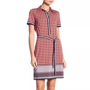 EUC Max Studio Tie Waist Shirt Dress